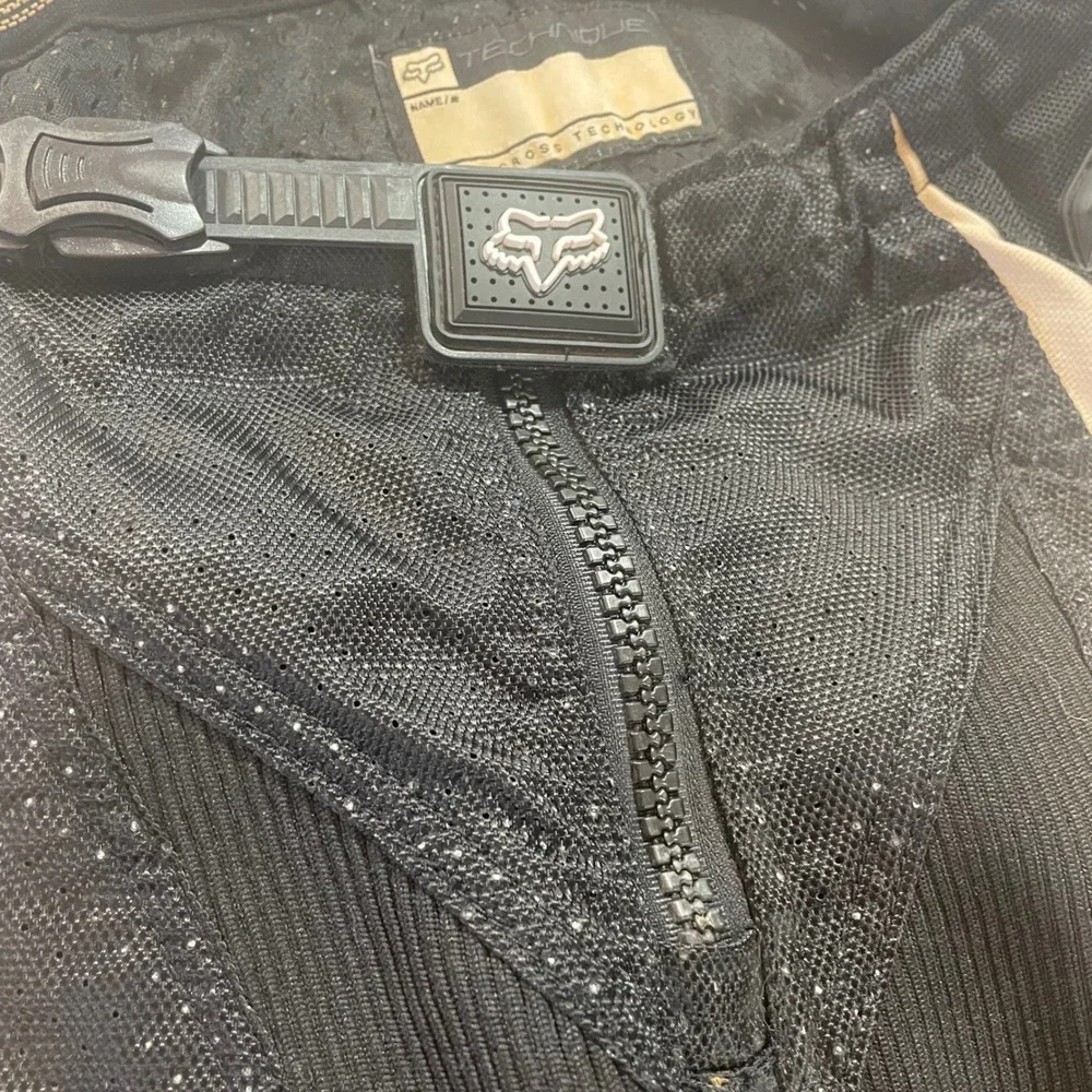 Y2K Fox Racing Technique Motocross Pants Tan Mens Fits 32-34 All Over Staining